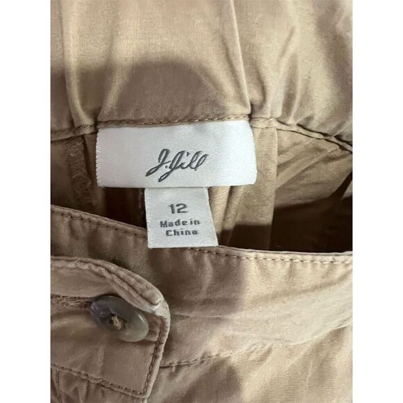 J. Jill Women's Cargo Capri Pants Brown Size 12‎ Casual Elastic Waist - Picture 5 of 5